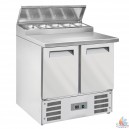 Saladette av couvecle +2° +8°  L900xP700xH850/1006 mm