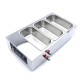 Bain-marie à chocolat  3 à 412°C 3 bacs 1/3 GN h 10 cm
