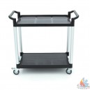 Chariot de service 2 étagères en plastique L103 x P50,5 x H96cm