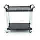 Chariot de service 2 étagères en plastique L103 x P50,5 x H96cm
