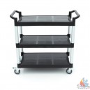 Chariot de service 3 étagères en plastique L86,5 xp42,5 cm