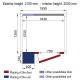 Chambre froide +groupe,dim.1660x1360xH2070mm (3724 Lit)