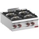 FOURNEAU 4 FEUX VIFS SUR FOUR GAZ GN 2/1
