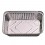  BARQUETTE RECTANGULAIRE - 910 ML. 21,8x15,5x4 CM. ARGENTE ALUMINIUM 