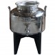 Fût 2L avec robinet et support Inox H145xD170mm