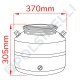 Fût 2L avec robinet et support Inox H145xD170mm