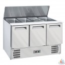 Saladette 2 portes  avec couvercle 2x GN1/1+3x GN 1/6-150 mm + reserve GN 1/1