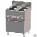 Cuisini&egrave;re &eacute;lectrique 2 plaques 4KW 400V L33xP60xH29 cm