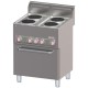 Cuisinière électrique 2 plaques 4KW 400V L33xP60xH29 cm
