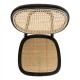 Chaise rotin et bois naturel 43x49x77 cm (2 pièces)