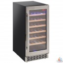 Cave &agrave; vins ventil&eacute;e porte en acier inox 106 Lt L380xP647xH865