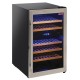 Vitrine cave à vins ventilée porte en acier inox,140 Lt +5°+10°+10°+18°