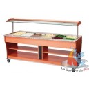  Buffet de restauration chauffant 6 x GN 1/1