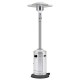 Parasol chauffant gaz inox mobile