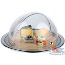 cloche à fromage en inox et bois.Ø 45