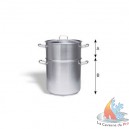 Couscoussier grande capacité inox 20 L