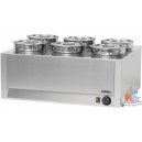 Bain-marie 4 cuves 2X4,5 litres L450xP600xH350 mm