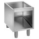 Soubassement ouvert, sur pieds inox réglables 400X595XH600