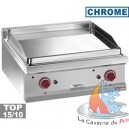 Plaque cuisson gaz lisse  chrome 700x700xh250/320