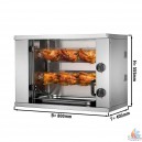 Rôtissoire à poulets 220V, 2 broches (6 poulets)