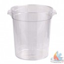 bac rond transparent 4 litres