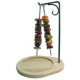 Porte brochettes inox avec 2 supports sauces