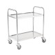 CHARIOT DEBARRASSER 2 NIVEAUX 86x53,5x93 CM. ARGENTE INOX 