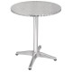 Table bistro ronde empilable inox/alu  600 mm