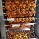 Rôtissoire à poulets gaz, 15 broches (90 poulets)