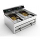 Friteuse 2x12 litres 400V 12kw 800x700xh328 mm