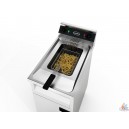 Friteuse &eacute;lectrique 2 cuves de 14 litres sur armoire