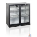 Arri&eacute;re bar 2 Porte battante noir vitr&eacute;e 198L 900x500xh900mm