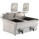 Friteuse double cuves 2x 8 litres avec vidange 2x3300W 220V