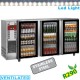 arriere bar 3 portes vitrée inox 579L 2065x565x890/905