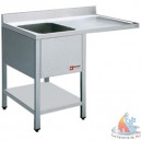 Plonge 1 cuve 1200X70 &eacute;gouttoir DROITE