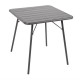 Table bistro carrée pliante en acier poudré grise ou noir 60x60 cm