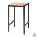 Pied inox bross&eacute; carr&eacute; 40x40cm hauteur 108cm 