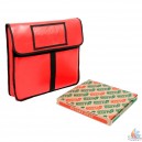 SAC TRANSPORT PIZZA - 40 CM 45x45x13 CM. ROUGE VINYL 