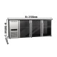 Arrirère bar noir 3 portes vitrée, 510 litres 2105x535x860