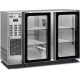 Arrière bar 2 portes vitrée inox 229L 1225 x 565 x 890 mm