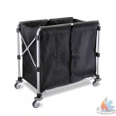 Panier &agrave; linge sur roulettes, pliant