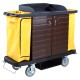 Chariot service de chambre + sac 100l 153.6x55.4xh125.2 cm