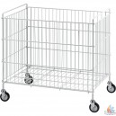 Panier &agrave; linge sur roulettes, pliant