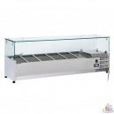 Vitrine r&eacute;frig&eacute;r&eacute;e 8 bacs GN 1/4 150mm, 1500x335xh435