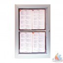 PORTE-MENUS LUMINEUX 4xDIN-A4 52,3x69,5x3,2 CM. ARGENTE METAL