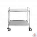 CHARIOT DEBARRASSER 2 NIVEAUX 86x53,5x93 CM. ARGENTE INOX 