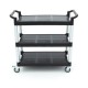 Chariot de service 3 étagères en plastique L103xp50,5 cm