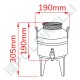 Fût 3L avec robinet et support Inox H190XD110mm
