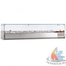 Vitrine T&deg;+2&deg;+10&deg; 10 bacs Gn1/4 xh 150 mm L2000xp335xxh435 mm