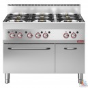 FOURNEAU 6 FEUX VIFS SUR FOUR GAZ+ARM.NEUTRE